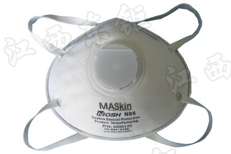 6155头戴式带阀口罩